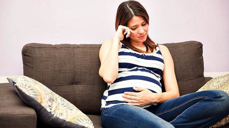 Mujer embarazada con infestación helmíntica.